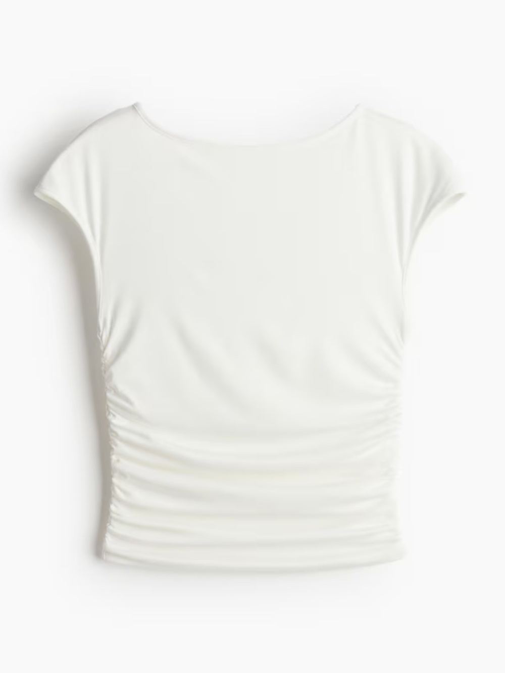 H&M Women’s Gathered Cap-Sleeve Blouse